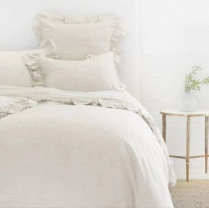 Pom Pom At Home Charlie Linen Pillow Sham Flax King Set Of 2